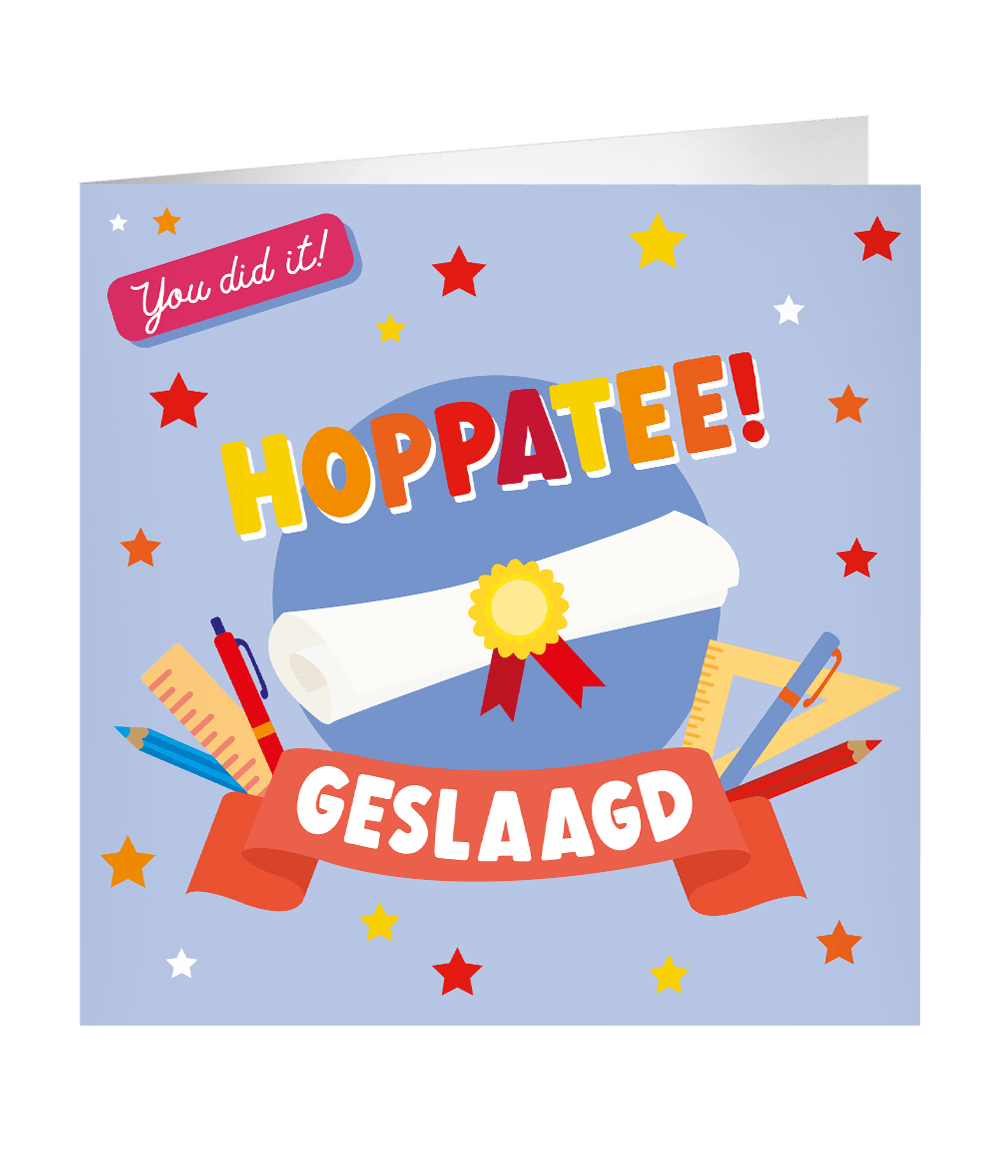 Geslaagd Wenskaart 23cm