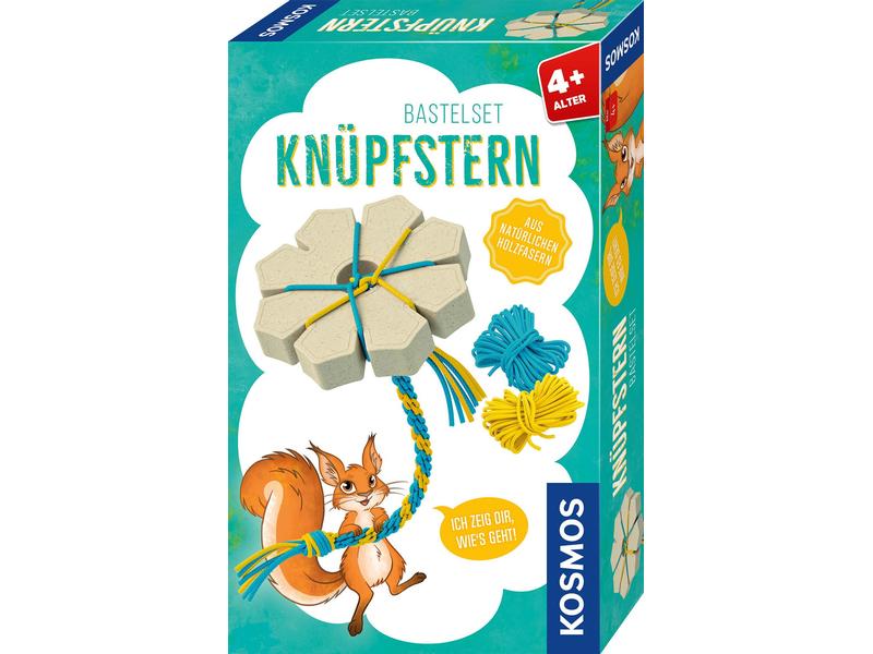 Kosmos Bastelset Knüpfstern aus natürlichen Holzfasern Freundschaftsbänder, Schnürsenkel und schicke Haarbänder knüpfen