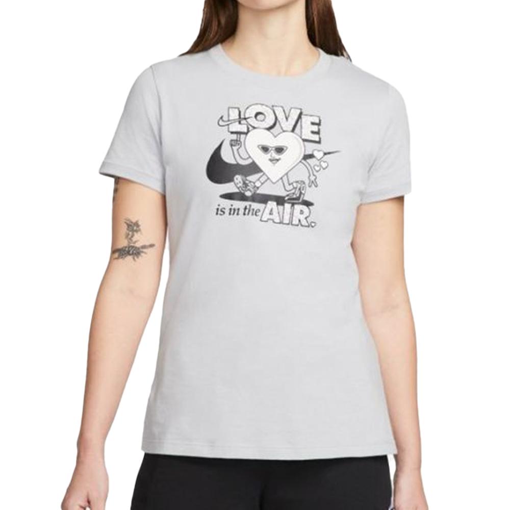 Nike T-shirt Gris Femme Nike Vday