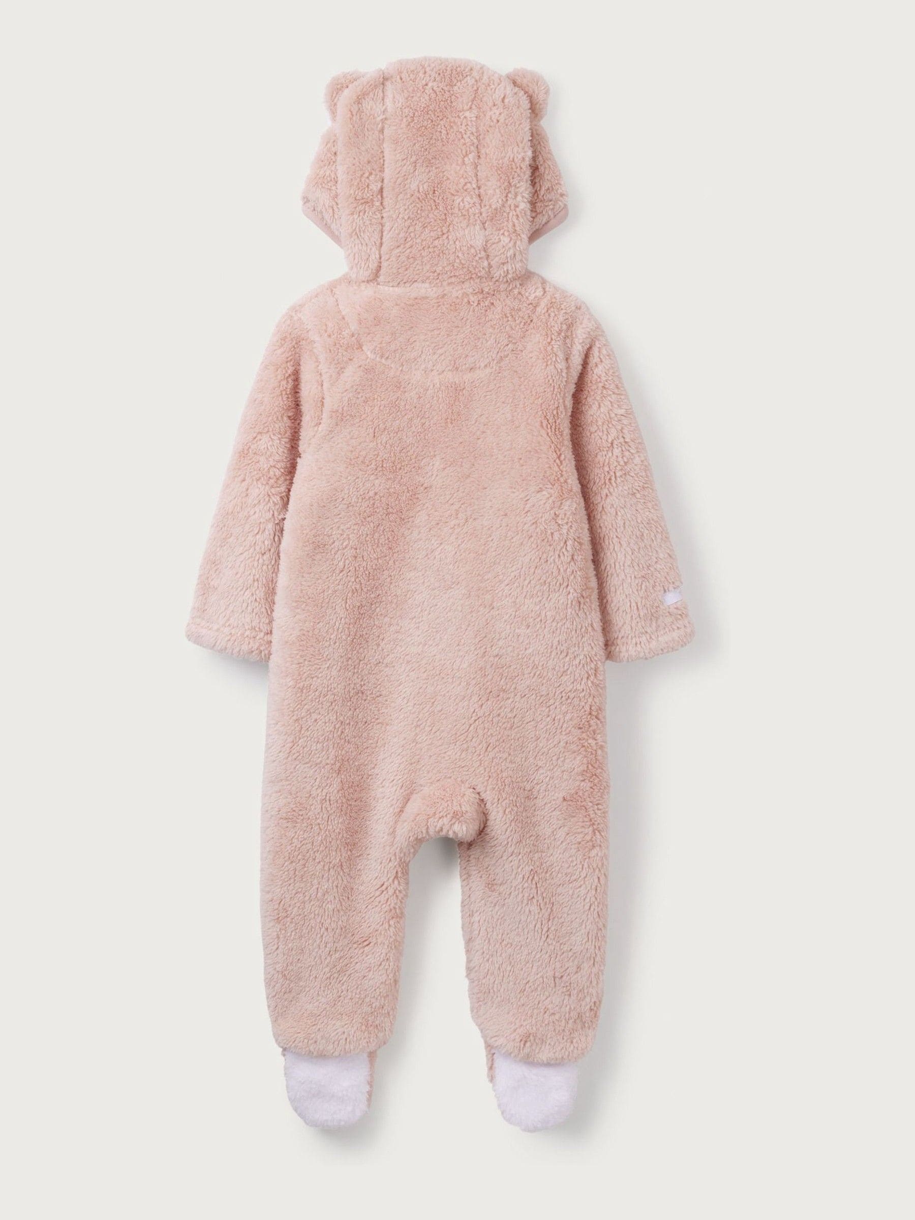 The White Company - Roze fleece rompertje