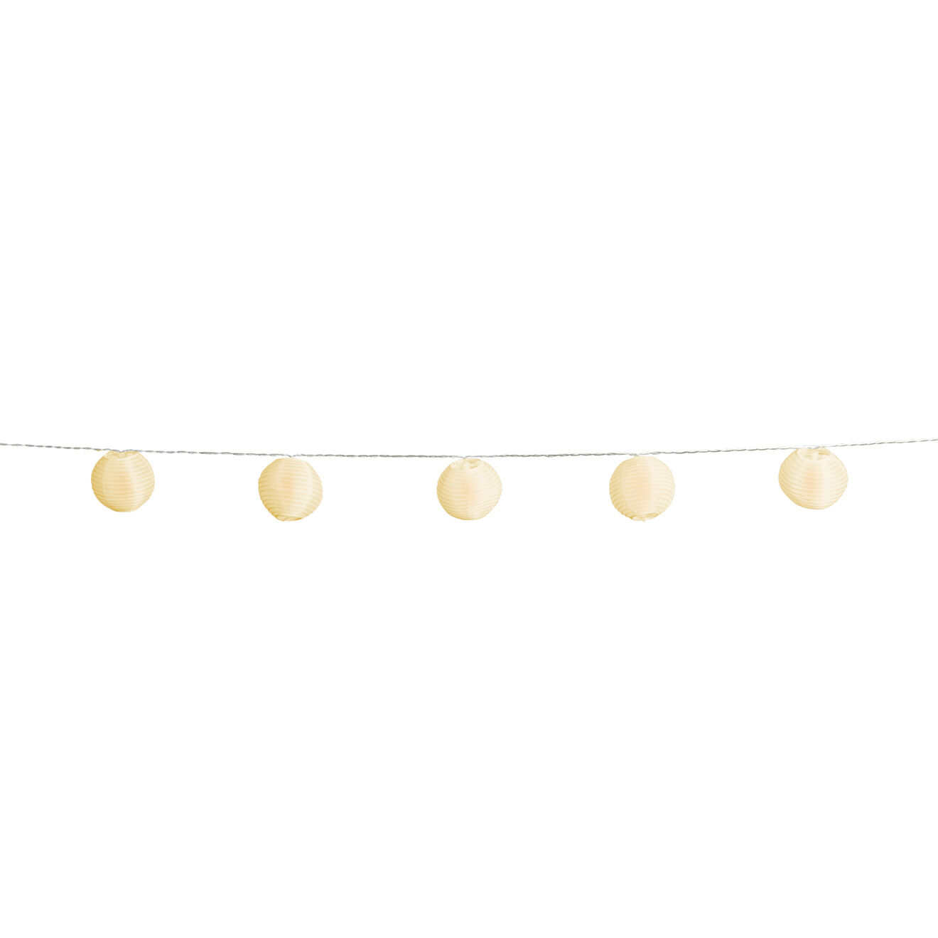 Pratik Garden Guirlande solaire Lampions blanches - 1 m