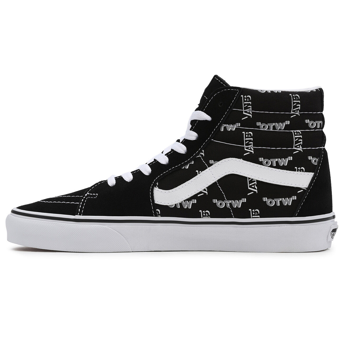 Vans Sneakers en Velours de Cuir & Textile SK8-Hi noires