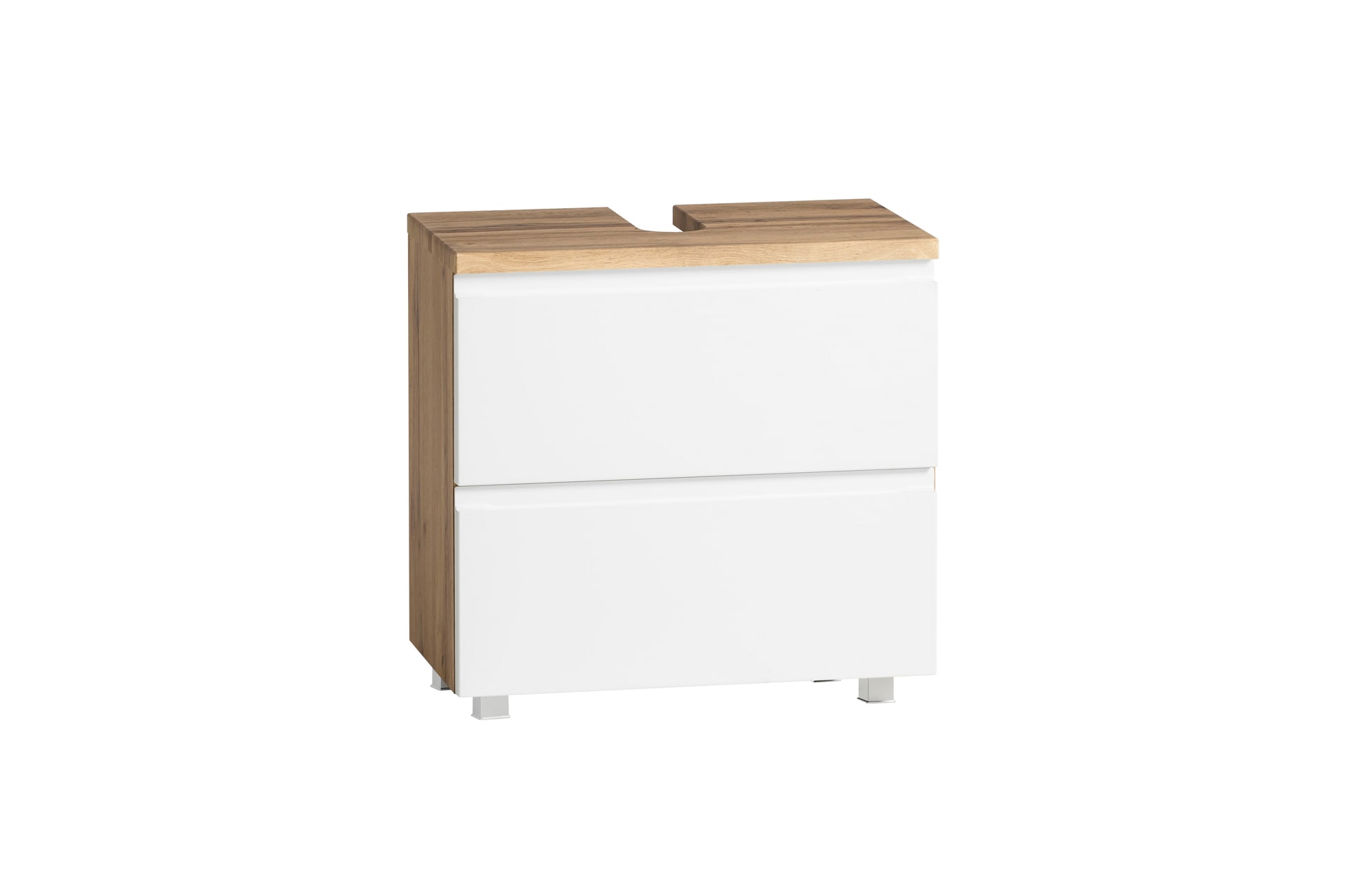 Waschtischkombination Gent weiß/braun B/H/T 60x200x35 cm