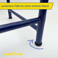 Rayonnage pour pneus de voiture, pour 4 pneus, bleu