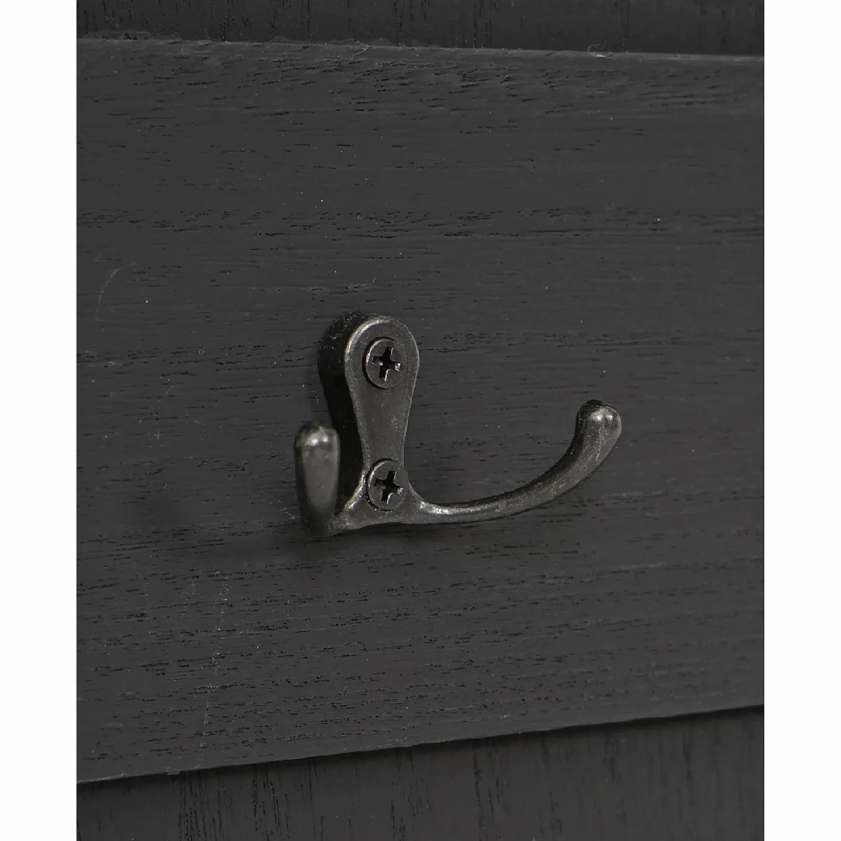 Mendler Garderobe murale HWC-D13 - Gris foncé shabby