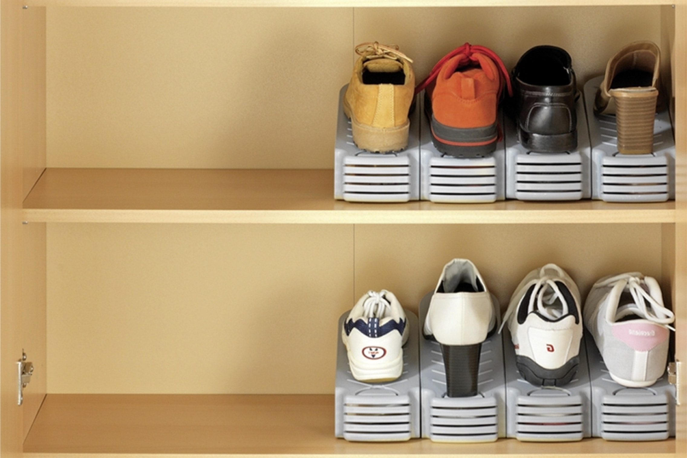 Maximex Schuhstapler »4er« Set, 4 Stk. tlg. Schuhhalter, 50 % mehr Platz im Schuhschrank, Kunststoff, 4-teilig