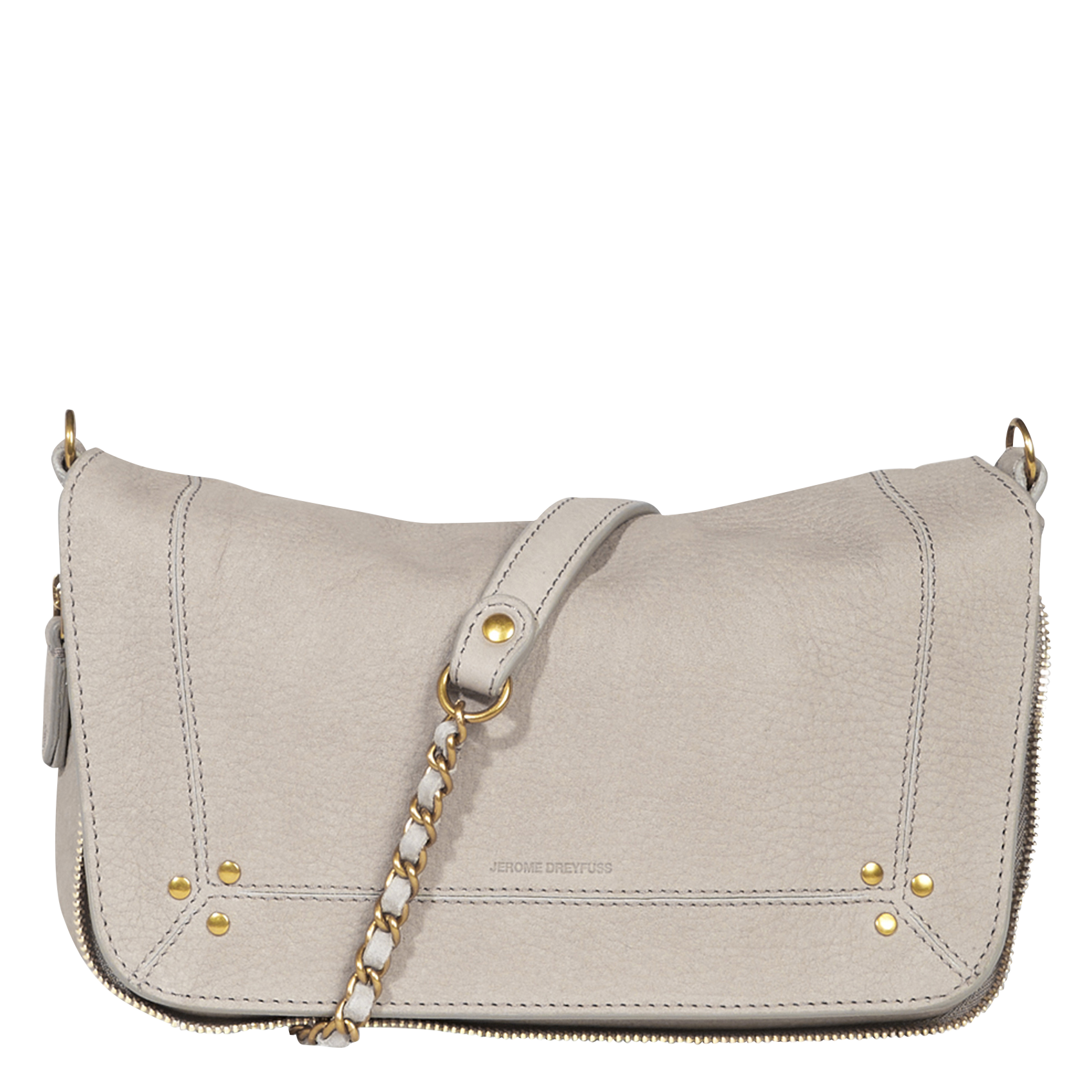 BOBI S - Sac bandoulière en cuir| Gris