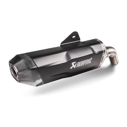 Silencieux Akrapovic Titane noir embout carbone - Gris / Noir