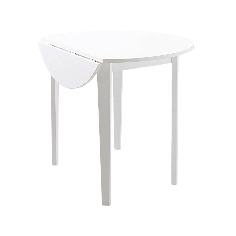 Trend - Ronde eettafel 92x54 cm 4-persoons in wit eiken MDF