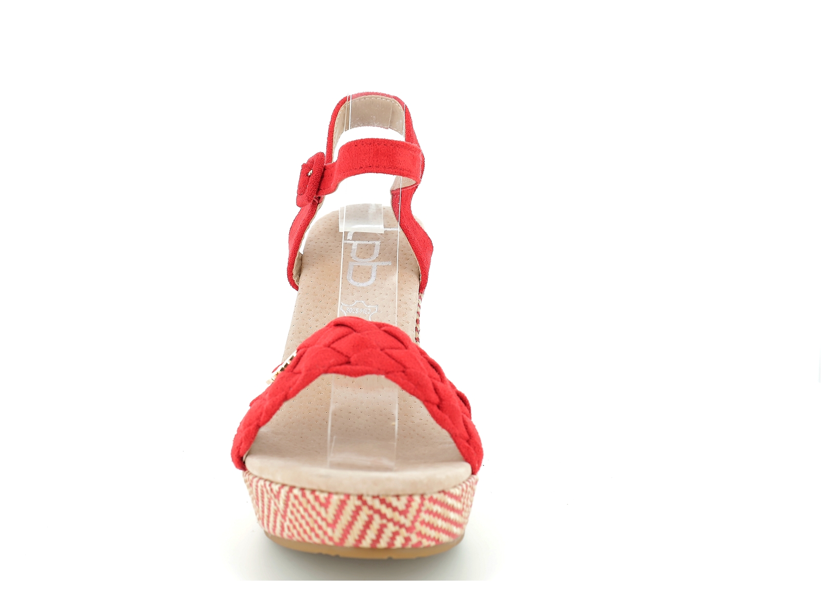 Les petites bombes-FAUSTA Matières combinées Velours Rouge