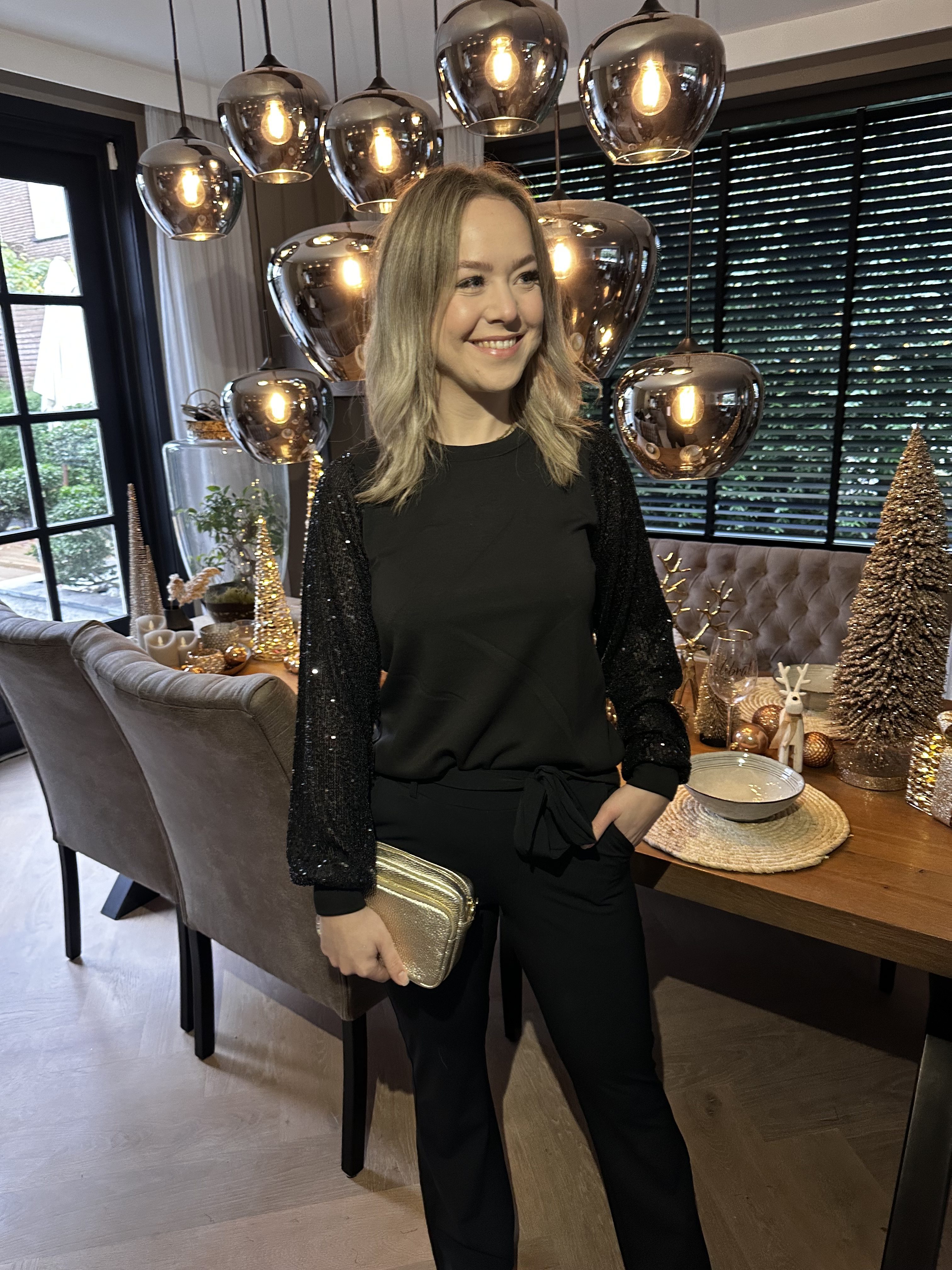 Culture - Chabrina Sequins Blouse - Black