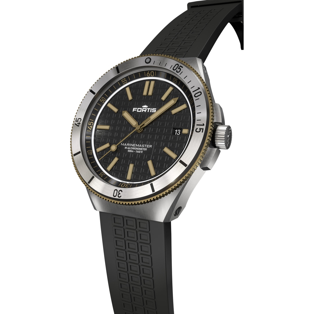 Fortis Marinemaster M-44 Chronometer Black Resin Gold Limited Edition
