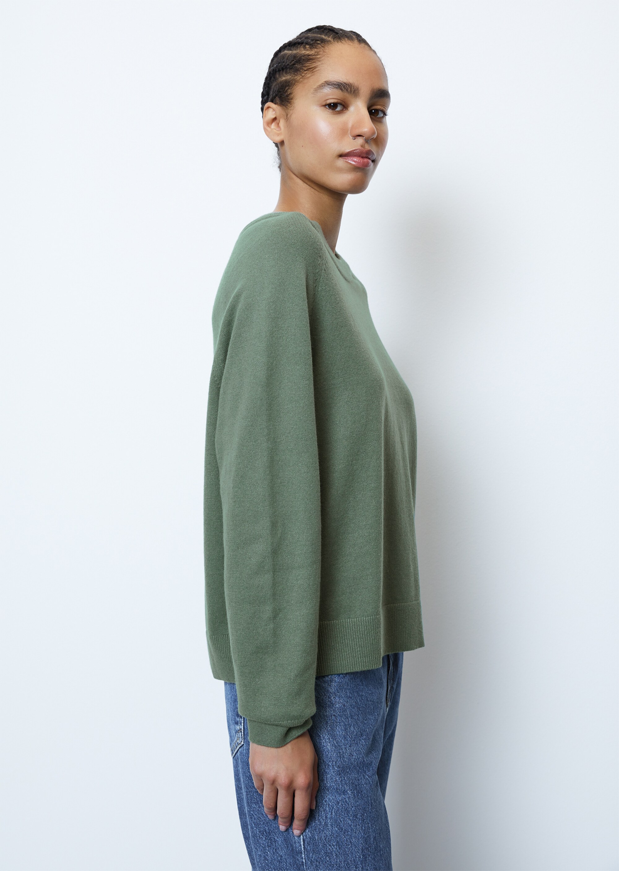 Basic Pullover regular aus Soft-Cotton-Stretch