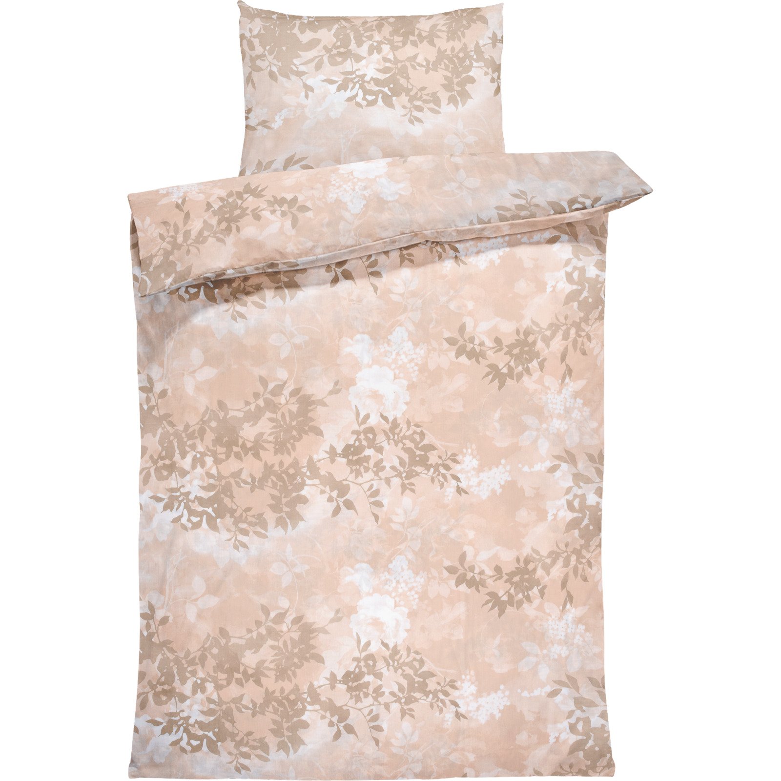 Bettwäsche Satin Zweige beige