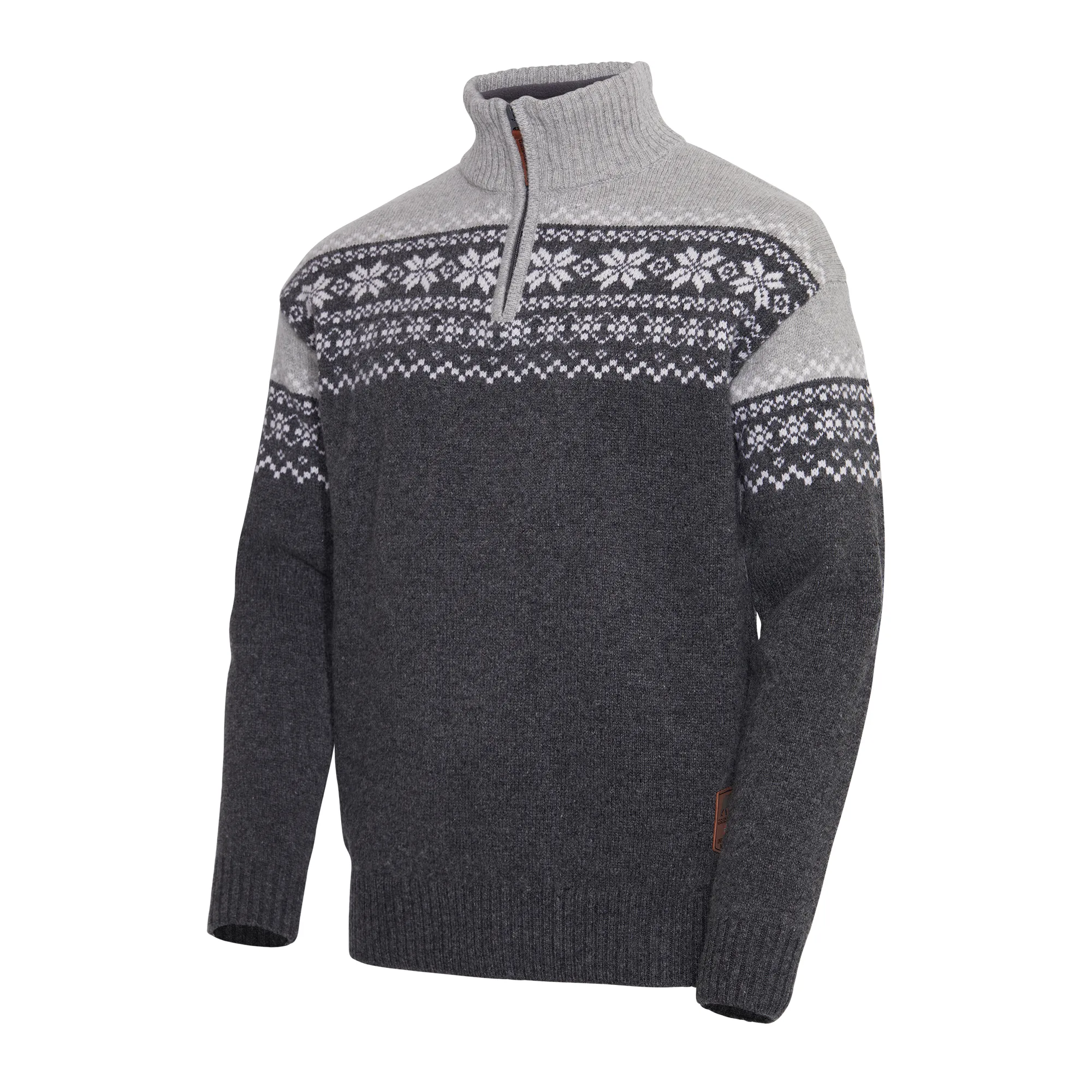 Gridarmor Snøkrystall Hz Ullgenser Men Dark Grey/Light Grey/White