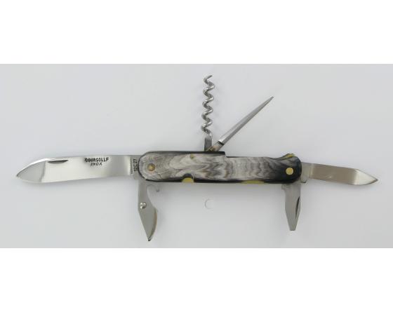 Couteaux 6 Pièces - Inox - Manche Corne Couteau de poche par Coursolle
