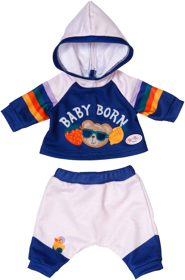 Baby Born Puppenkleidung »Jogging Anzug Navy, 43 cm« mit Kleiderbügel