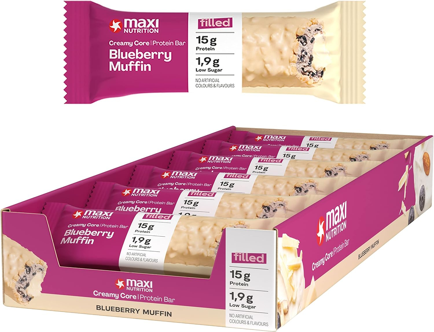 Creamy Core Protein Bar - 12x45g - Blueberry Muffin