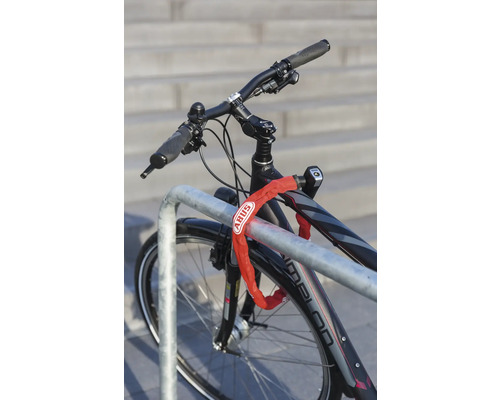 Abus CH Lock 6413 kettingslot, 95cm, Ø7, 2 sloten, rood
