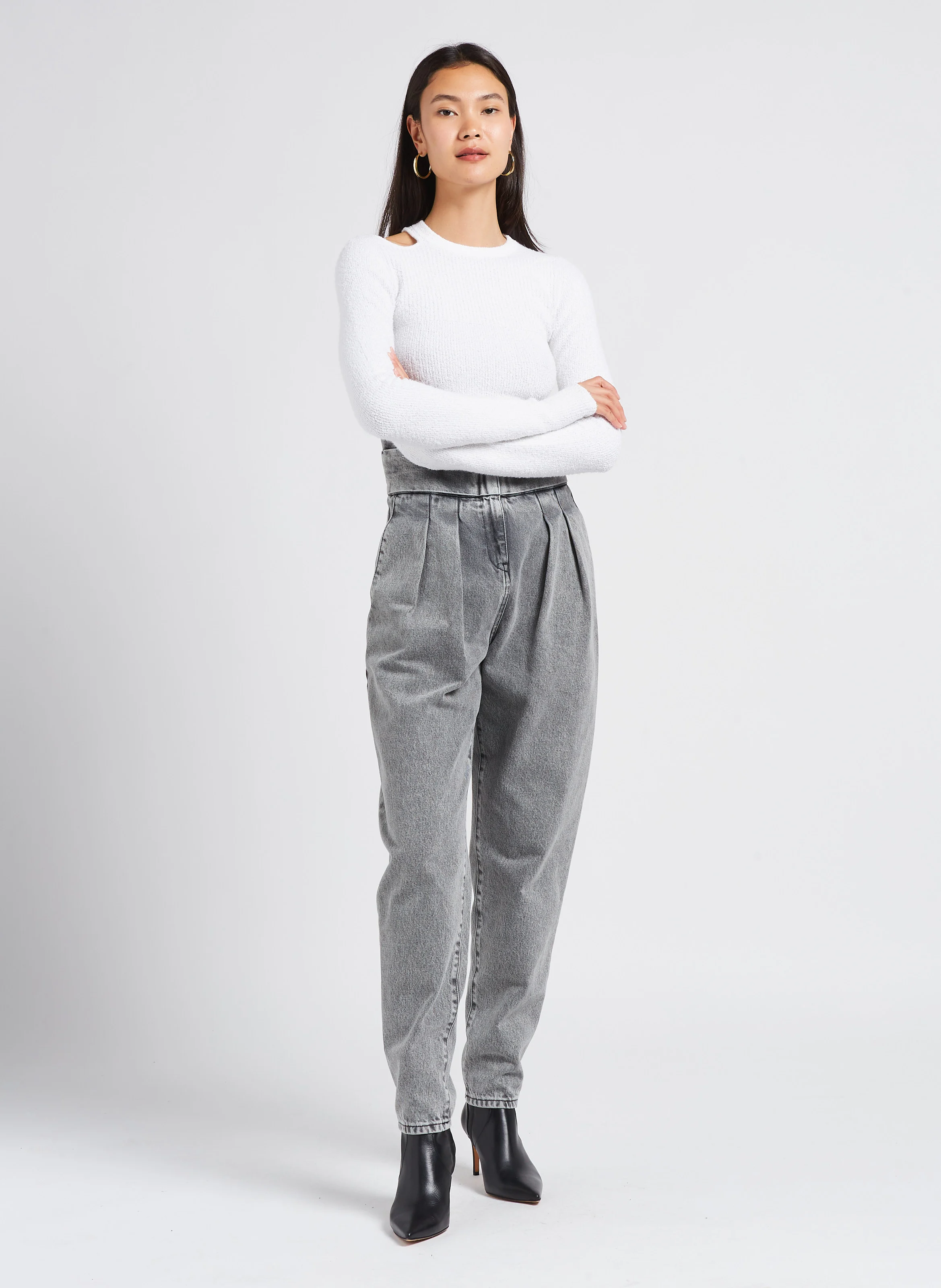 BAIYO - Pull col rond moulant | Beige