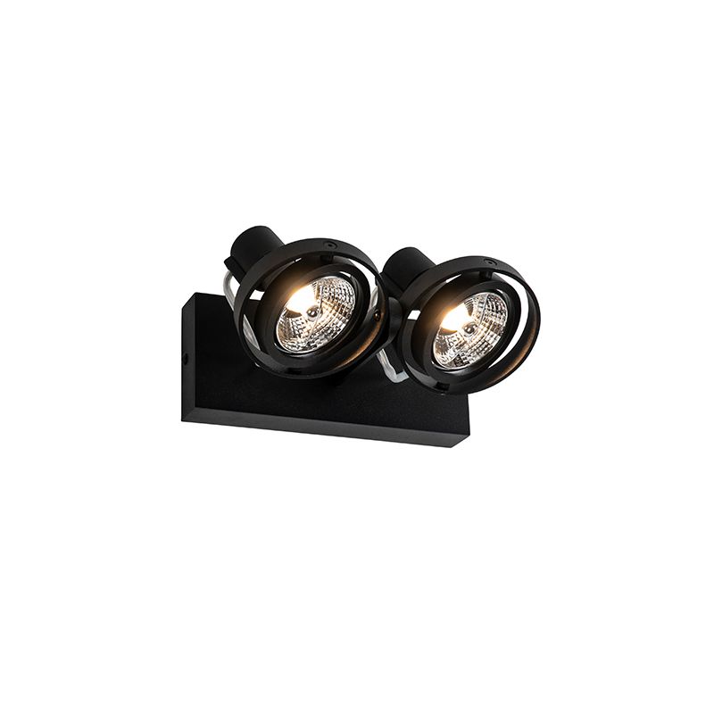 Moderne spot zwart 2-lichts - Master 70