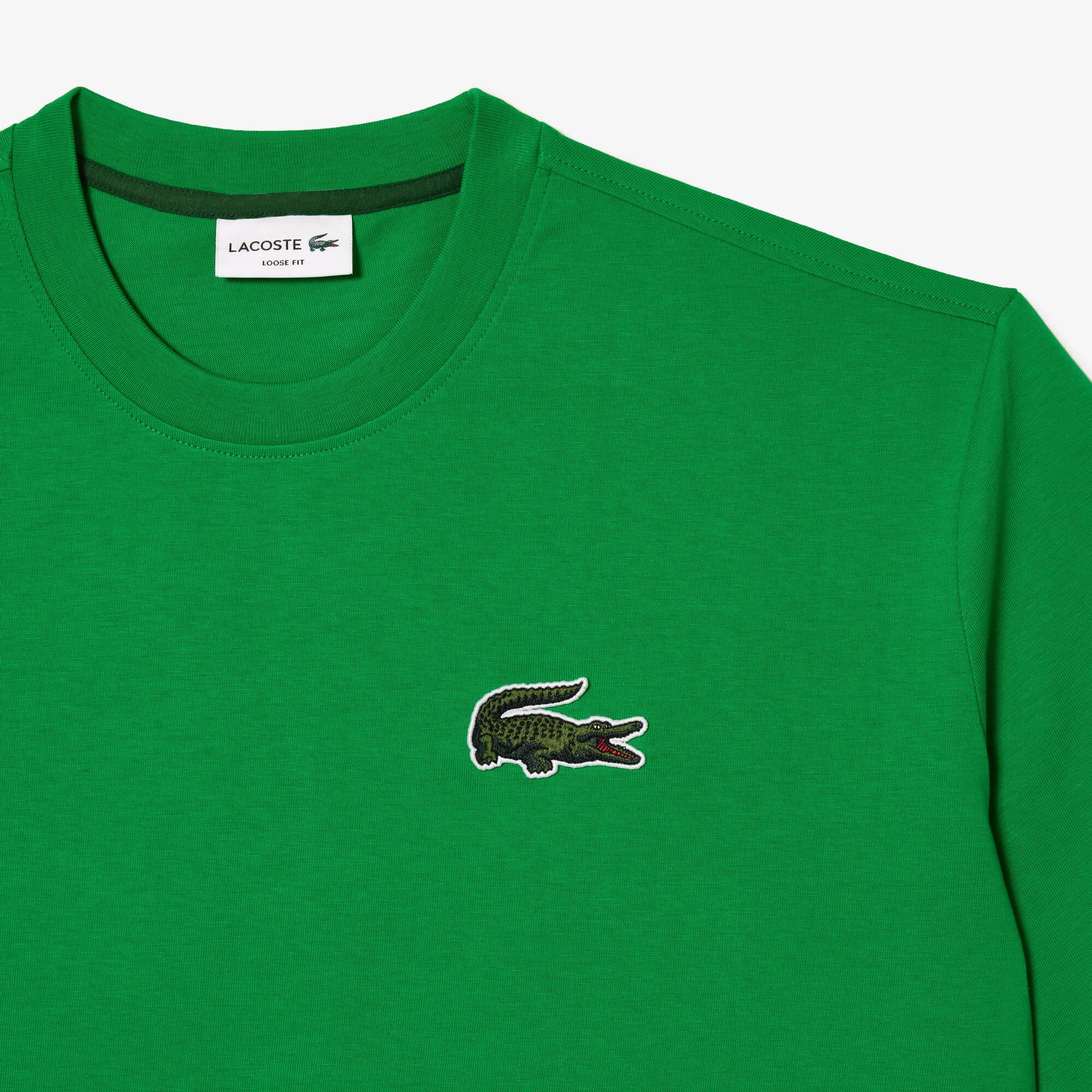 Unisex T-Shirt aus Bio-Baumwolle mit großem Krokodil T-Shirts - Grün - Lacoste - Unisex