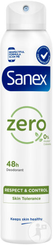 Sanex Zéro% Respect & Control Déodorant 24h Peau Normale Spray 200ml
