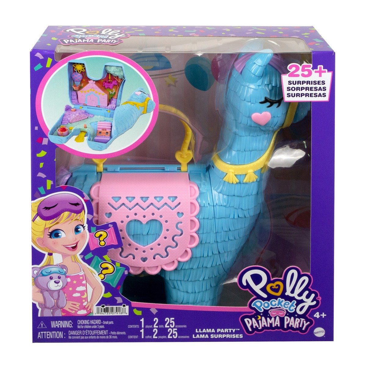 Polly Pocket - Soirée pyjama - Grand coffret Lama surprises
