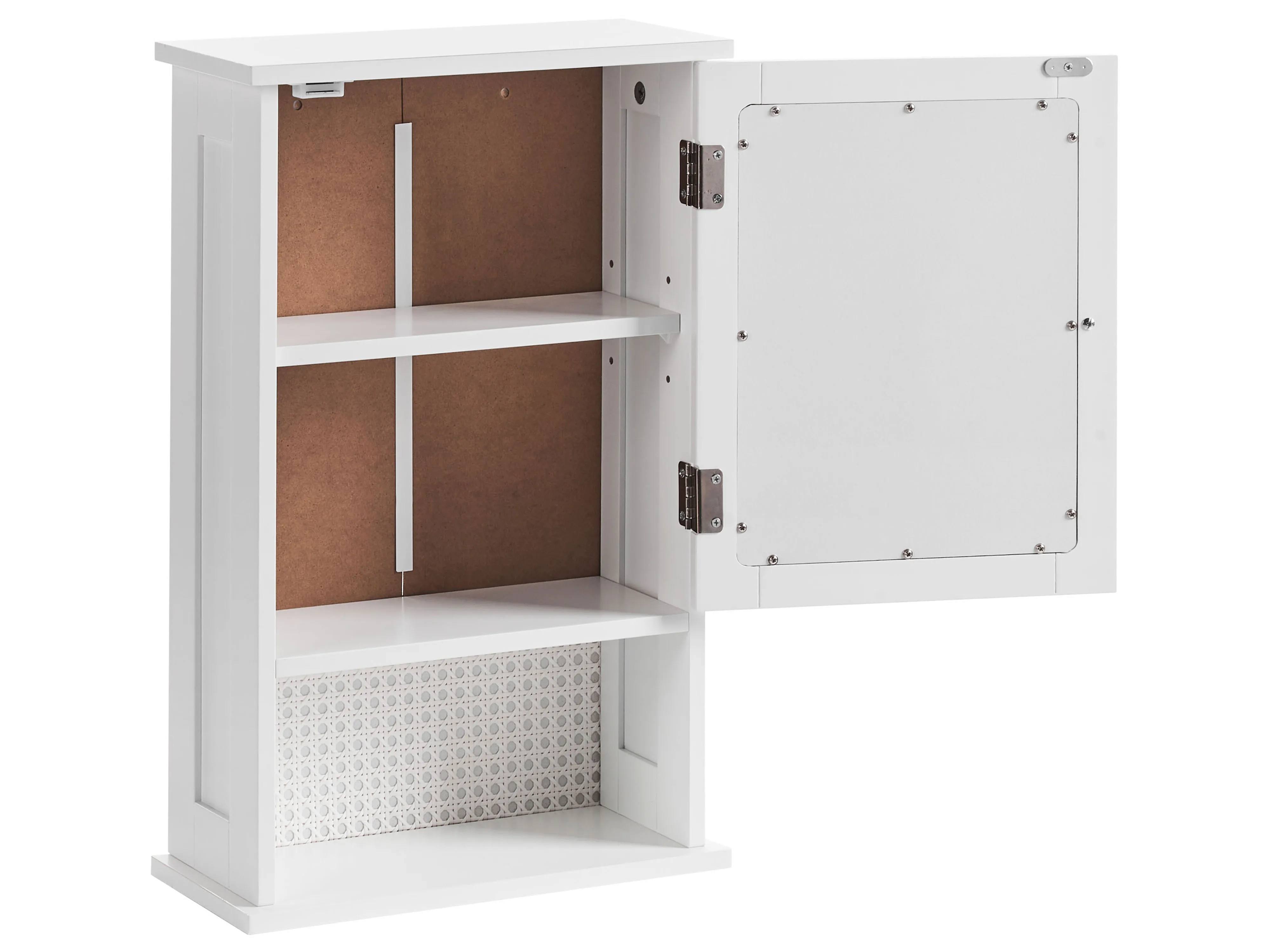 Badkamer wandkast met spiegel HUILA 34 cm 53 cm Wit