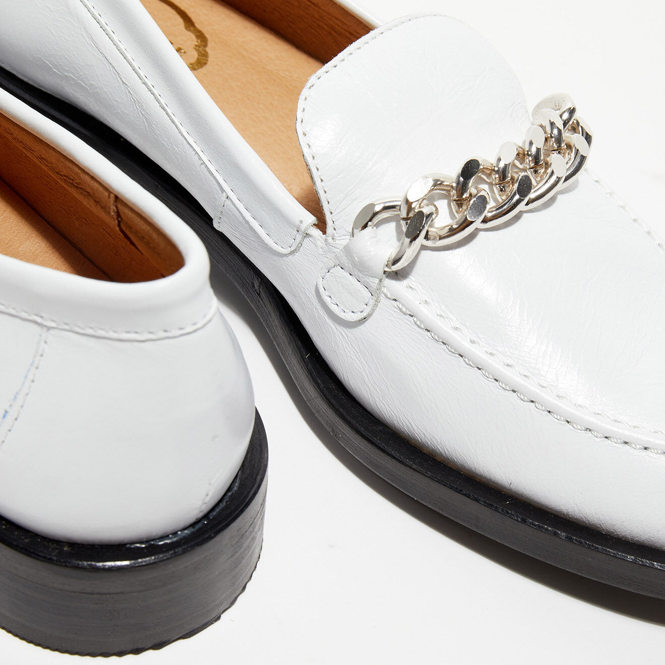 Apologie Mocassins en Cuir Leila écrus