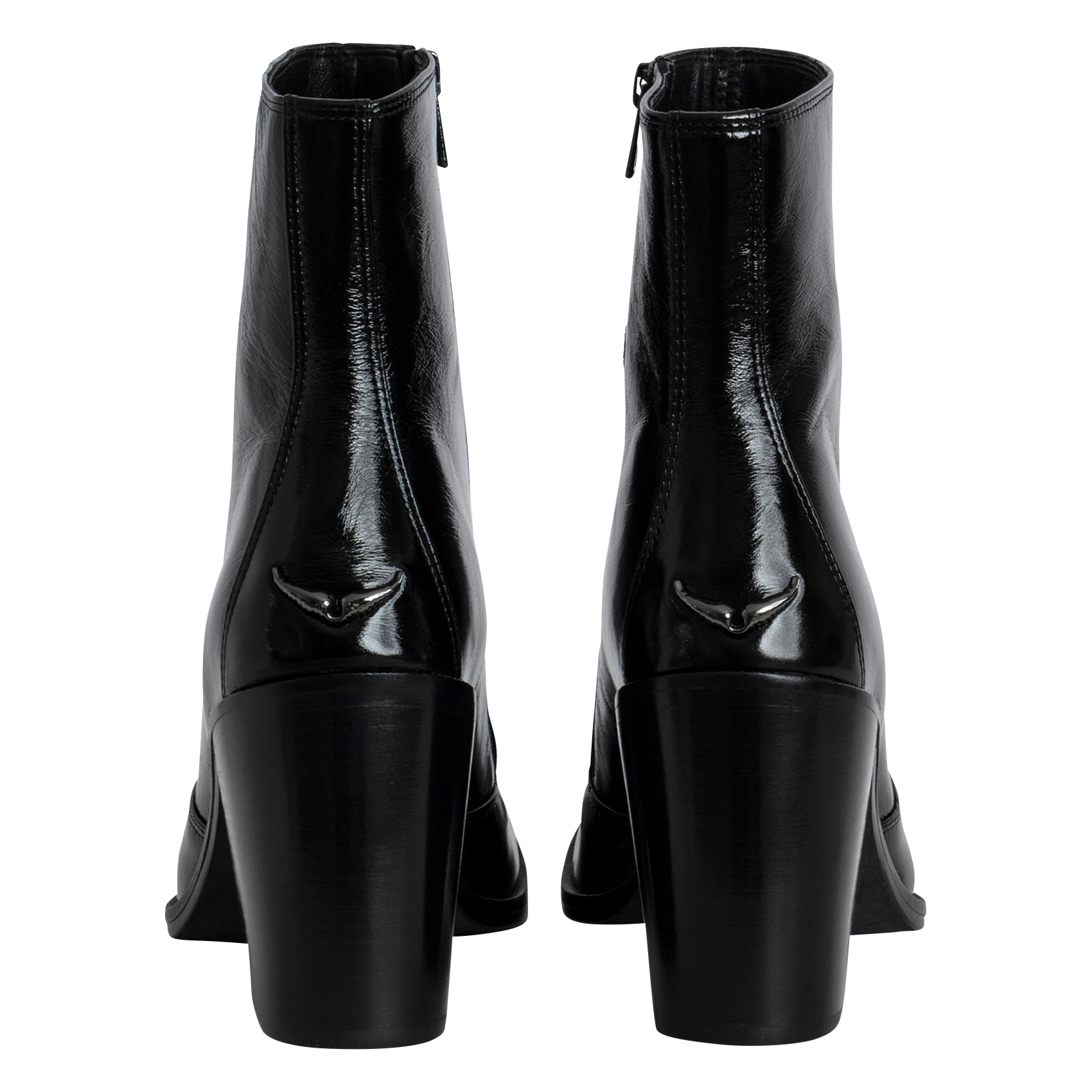 PREISER - Bottines en cuir vernis | Noir