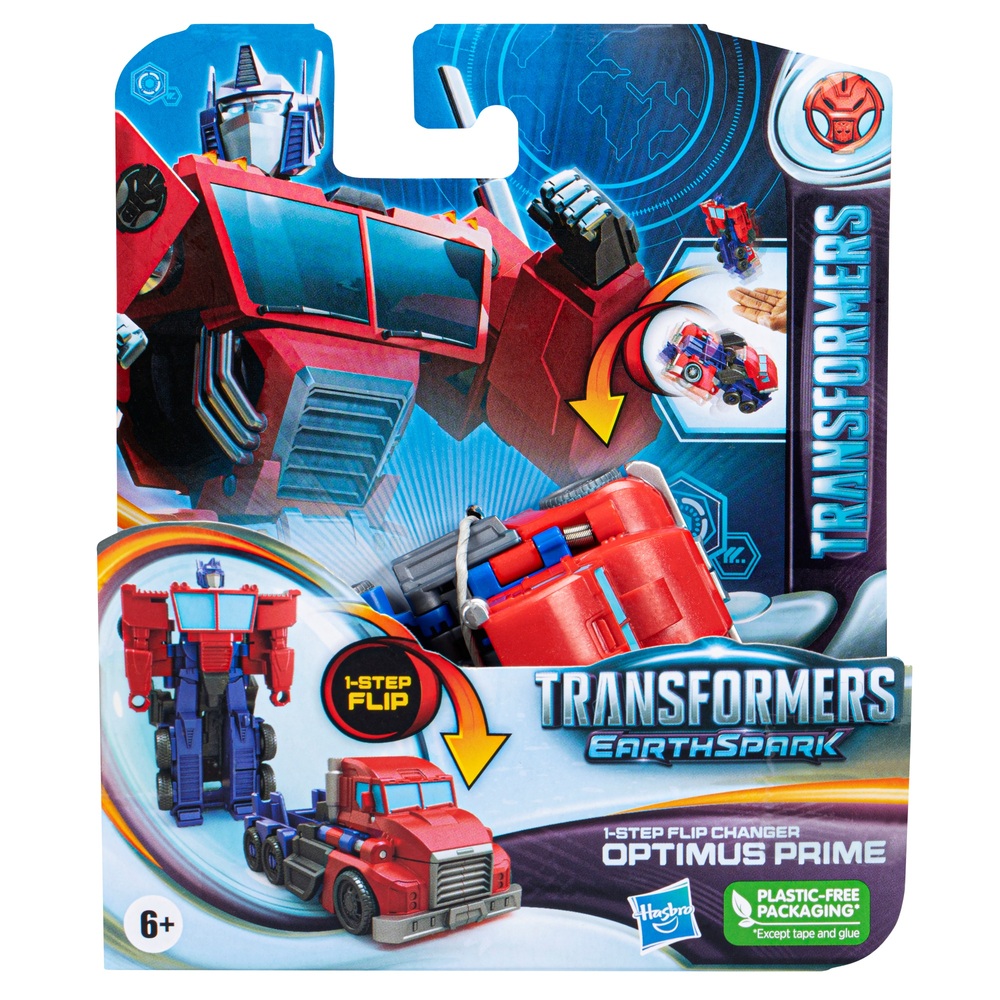 Transformers EarthSpark 1-Step Flip Changer Optimus Prime Actionfigur