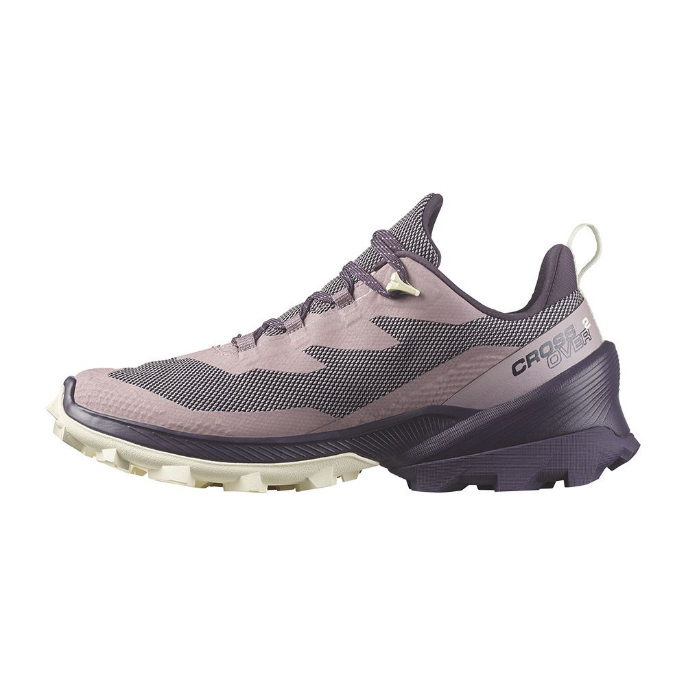 Salomon CROSS OVER 2 GTX - Chaussures randonné Femme quail/nightshade/vanilla ice