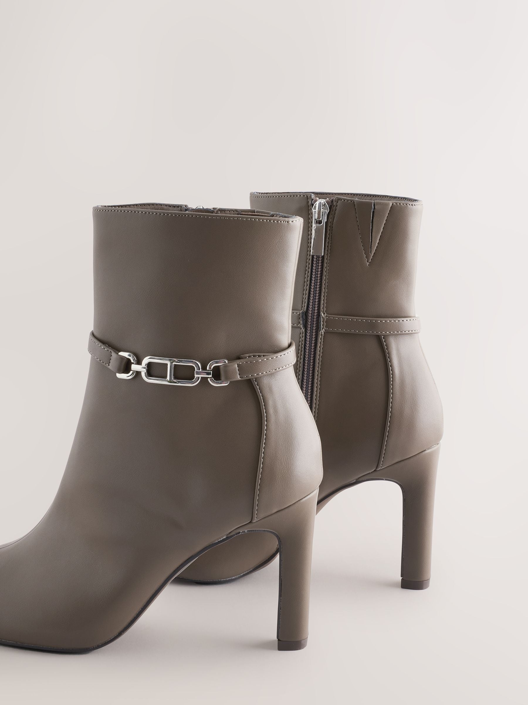 Grijs taupe - Forever Comfort® Hardware Trim Heeled Ankle Boots