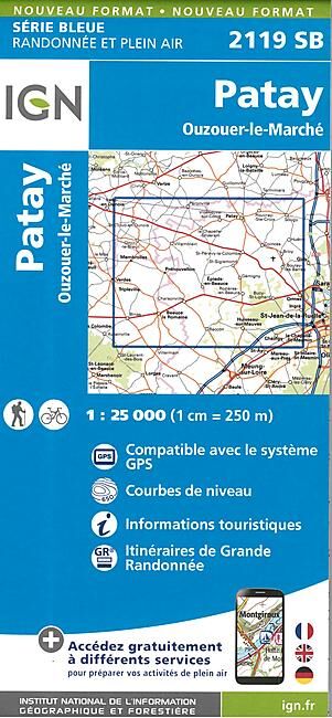 IGN - 2119 SB PATAY OUZOUER LE MARCHE 1 25 000