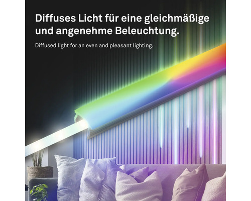 Pimp je Panel LED Strip Extension Set RGB/W 250 lm 3000 K Verstelbaar Wit 2,6 m 230V Geschikt voor Akoestische Panelen