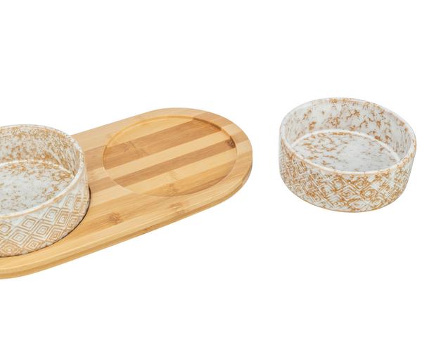 Trixie Hundenapf-Set, Keramik/Bambus