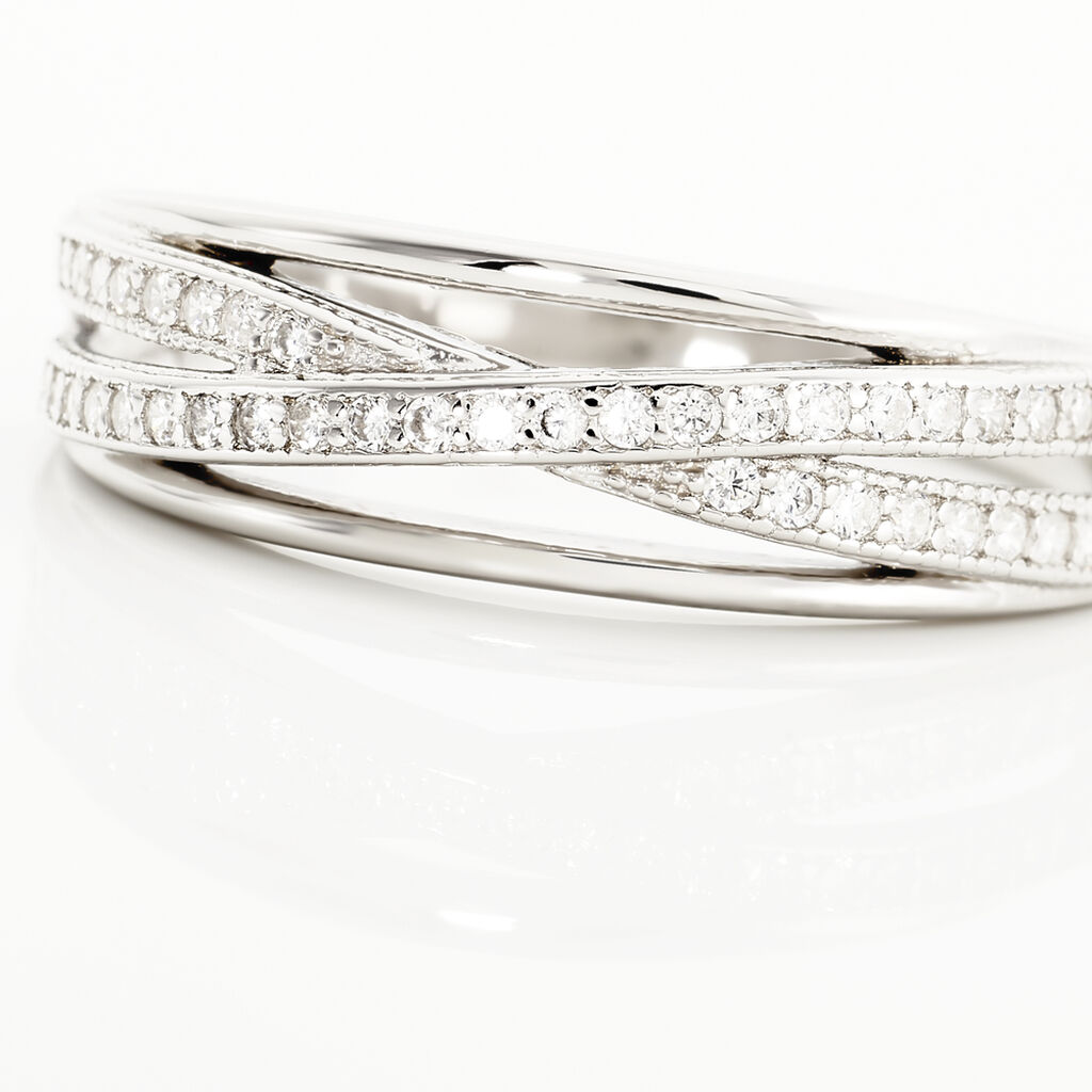 Bague Urpa Argent Blanc Oxyde De Zirconium