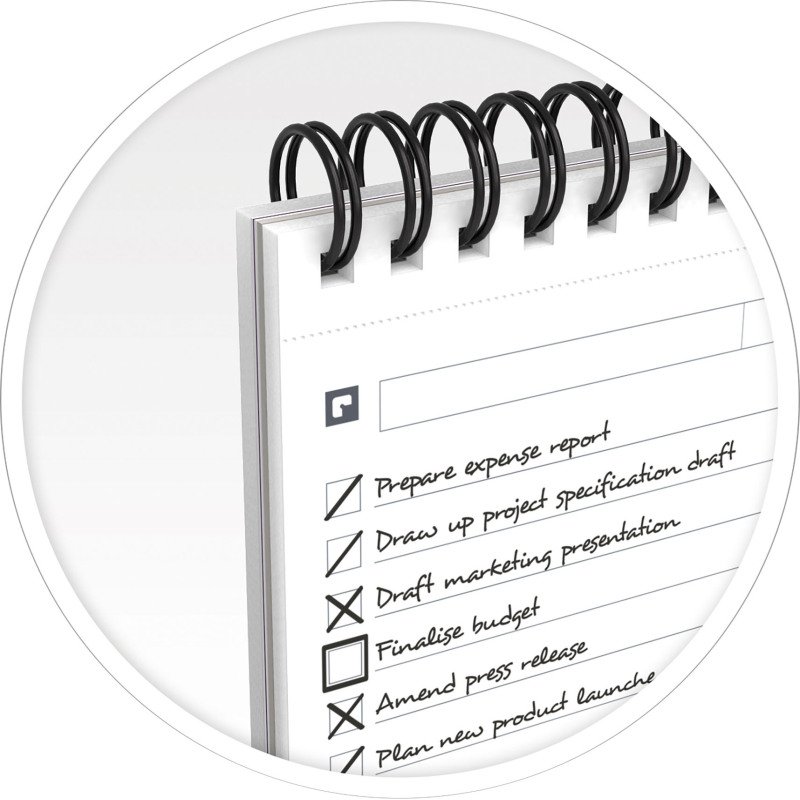 Bloc de bureau Task Manager To Do List Oxford ligné 12,5 x 20 cm spirale