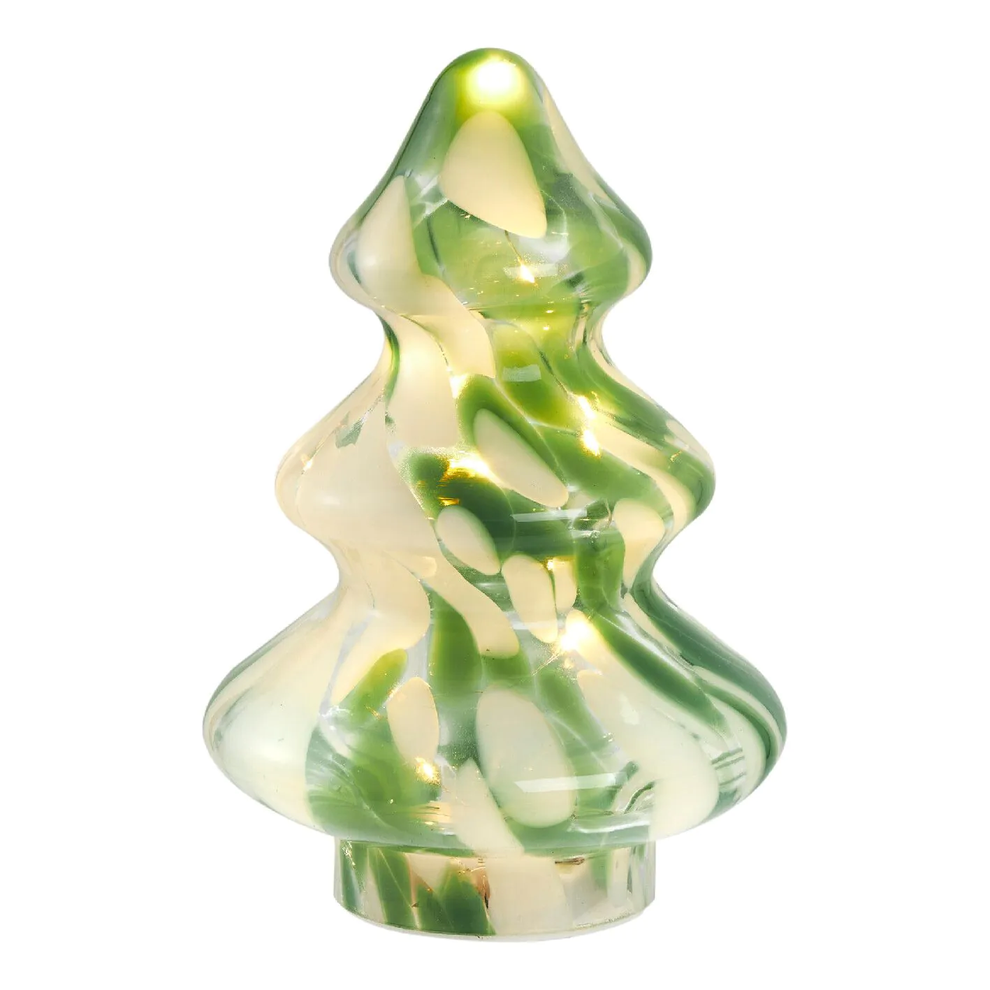 LED-Tanne Sprenkel, grün/weiß, 20 cm