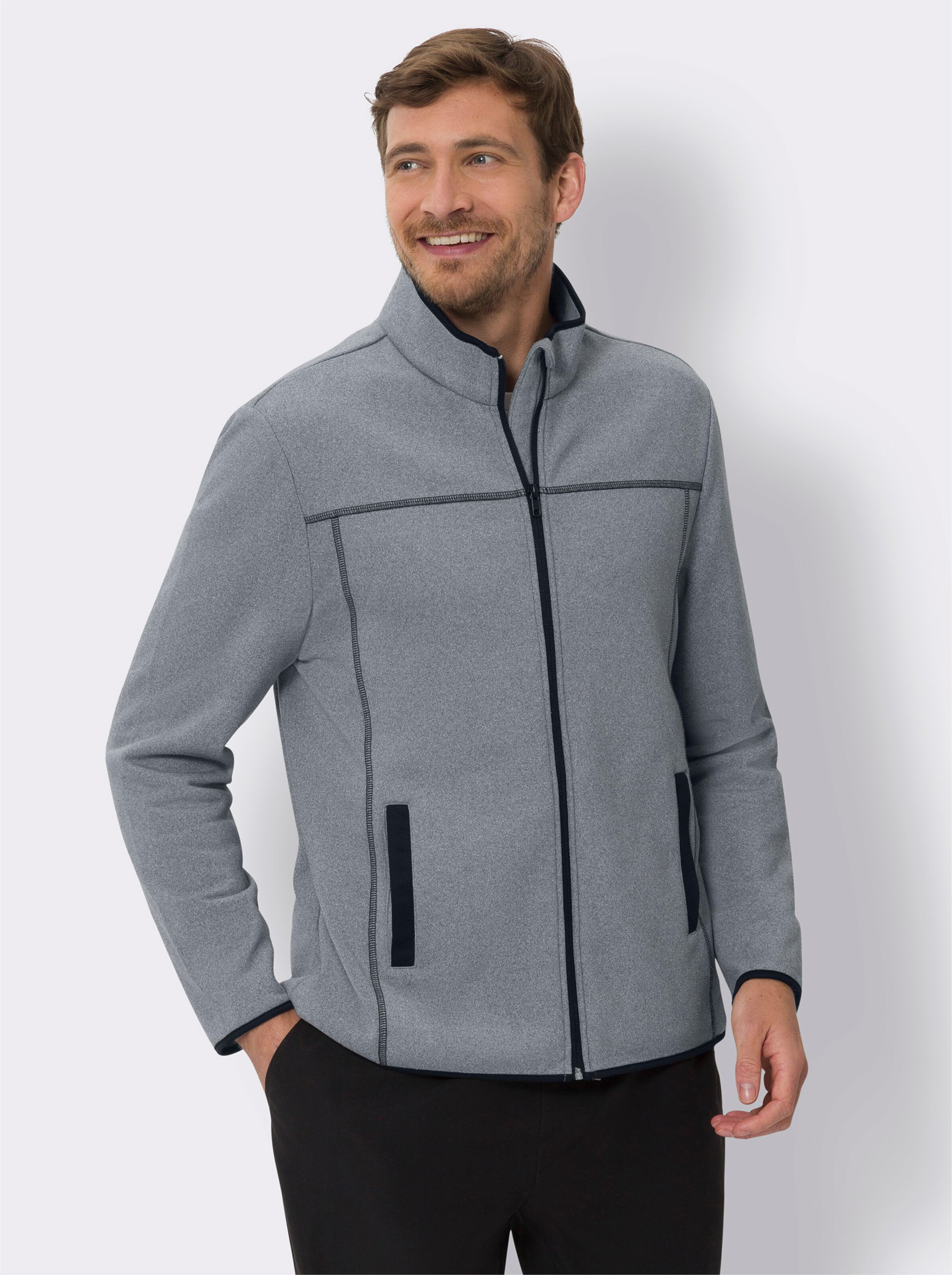 Strickfleece-Jacke