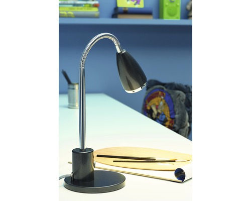 LED-kantoorlamp 3W 200 lm 3000 KH 30 cm Fox antraciet/chroom