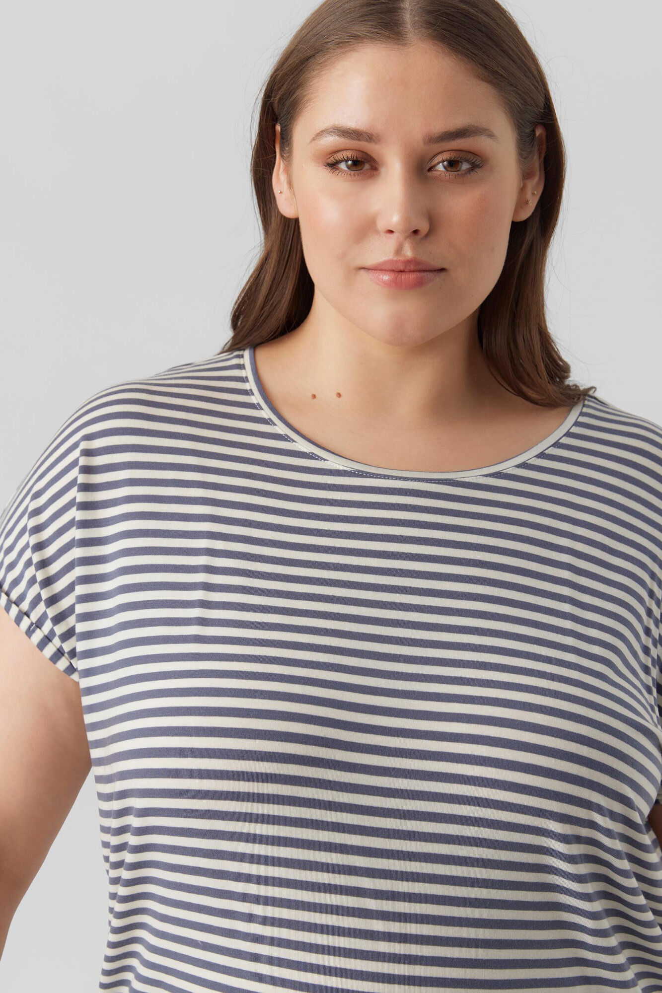 Camiseta básica plus size - Azul