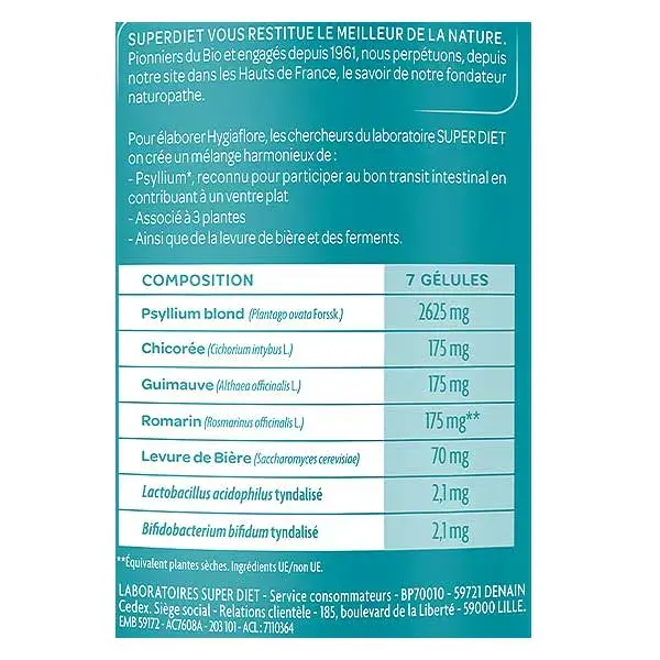 Superdiet Hygiaflore 100 cápsulas
