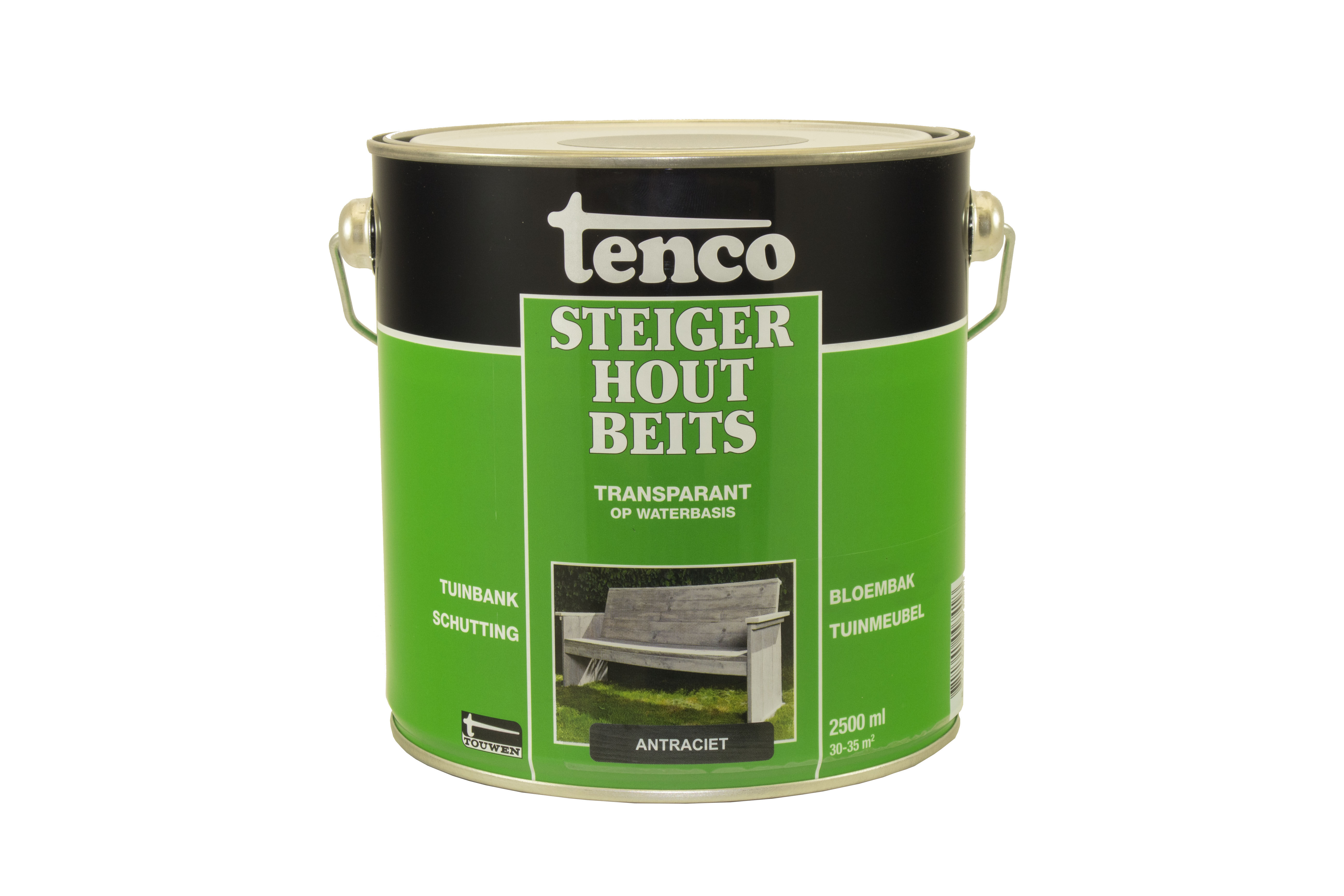 Tenco - Steigerhoutbeits - 2.5 Liter - Antraciet