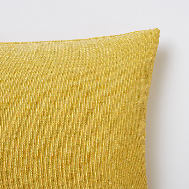 Coussin GoodHome Pahea jaune 45 x 45 cm