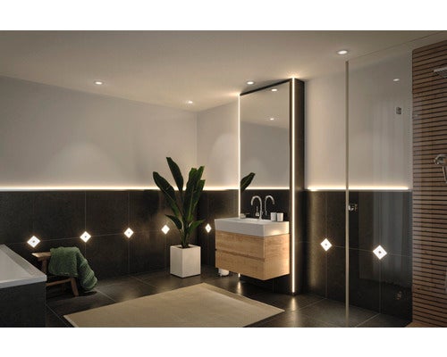 Paulmann LumiTiles LED-strip inbouwprofiel boven 2 m geanodiseerd aluminium/satijn