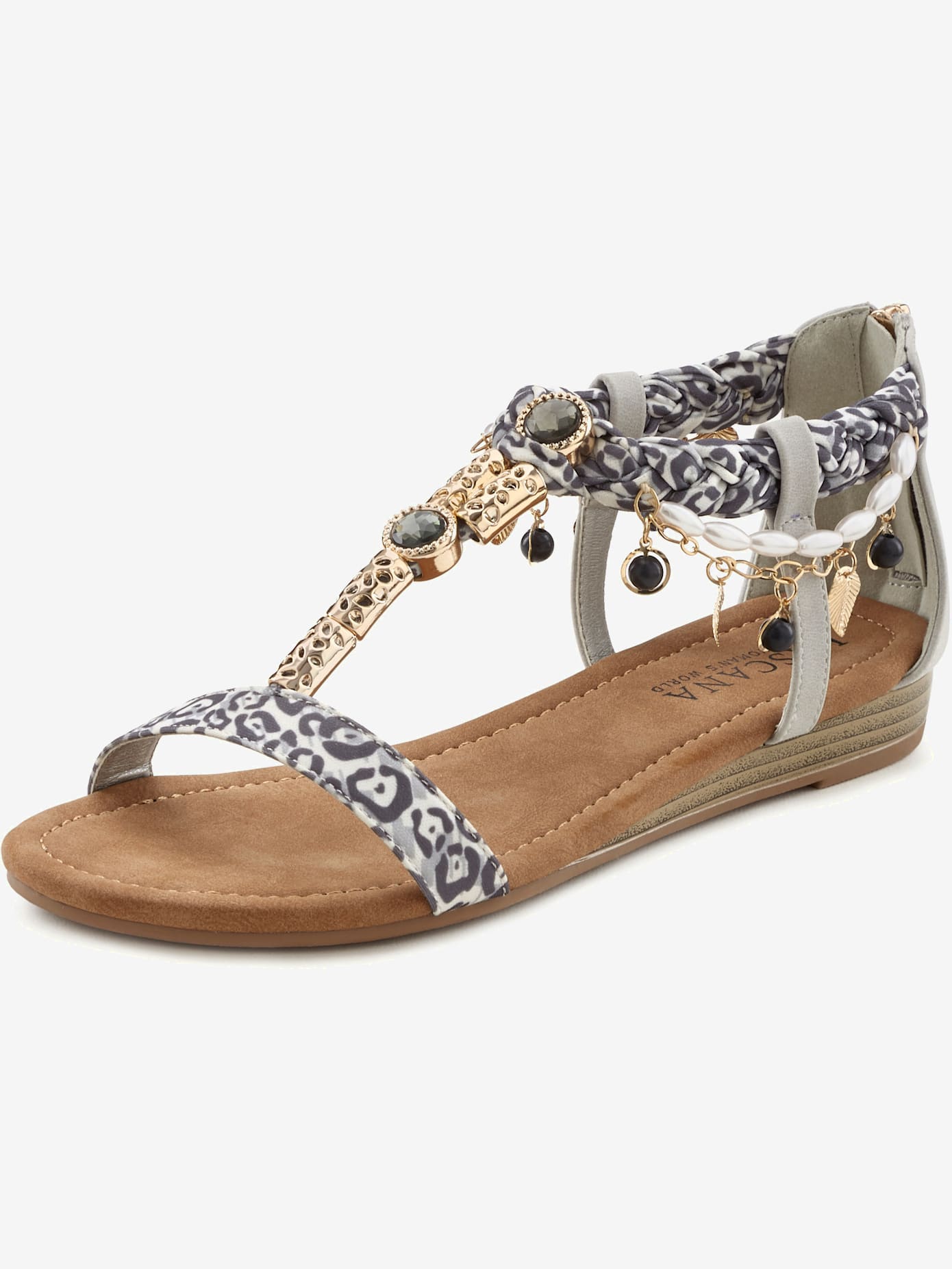 Sandales différents éléments décoratifs pour une allure, sophistiquée et raffinée