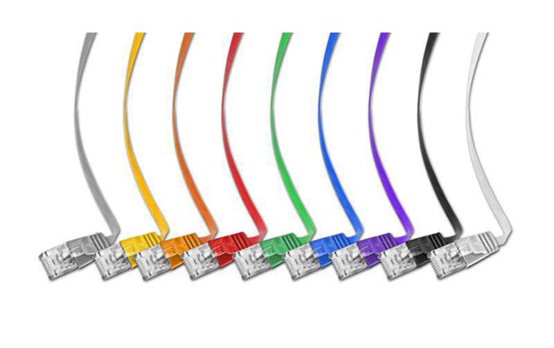 Slimpatchkabel RJ-45 - RJ-45, Cat 6, UTP, 0.1 m, BlauUnscreened/Unshielded Twisted-Pair-Kabel (UTP) mit Klinkenschutz