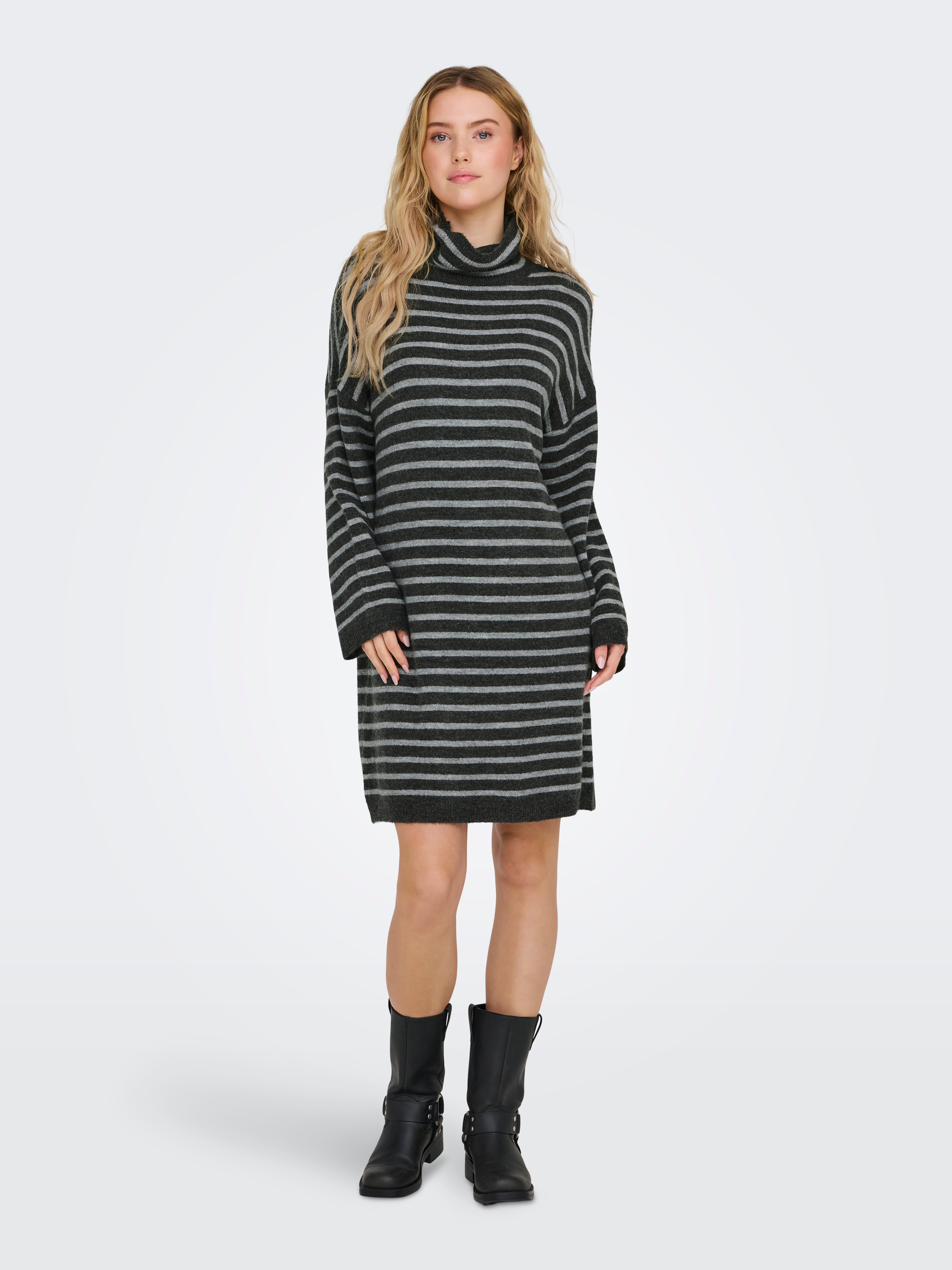 ONLTALIO Midikleid Dark Grey Melange